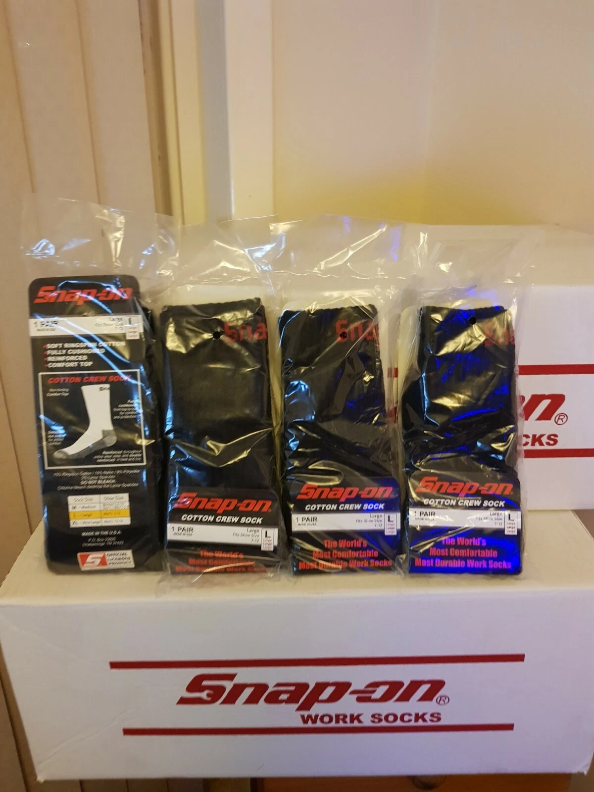 Snap On Crew socks FOUR PAIRS (GENUINE)