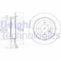 Bremsscheibe BG3662C Delphi FüR Mini