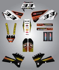 Custom graphics for KTM EXC Series 2003 FACTORY STYLE full sticker kit