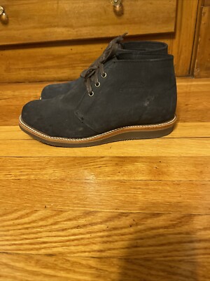 Chippewa Milford Chukka Boots Made In USA Navy Blue Roughout  display picture 2