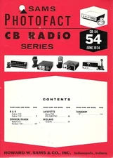 Howard W. Sams CB Radio Series CB-54 SERVICE MANUAL 1974