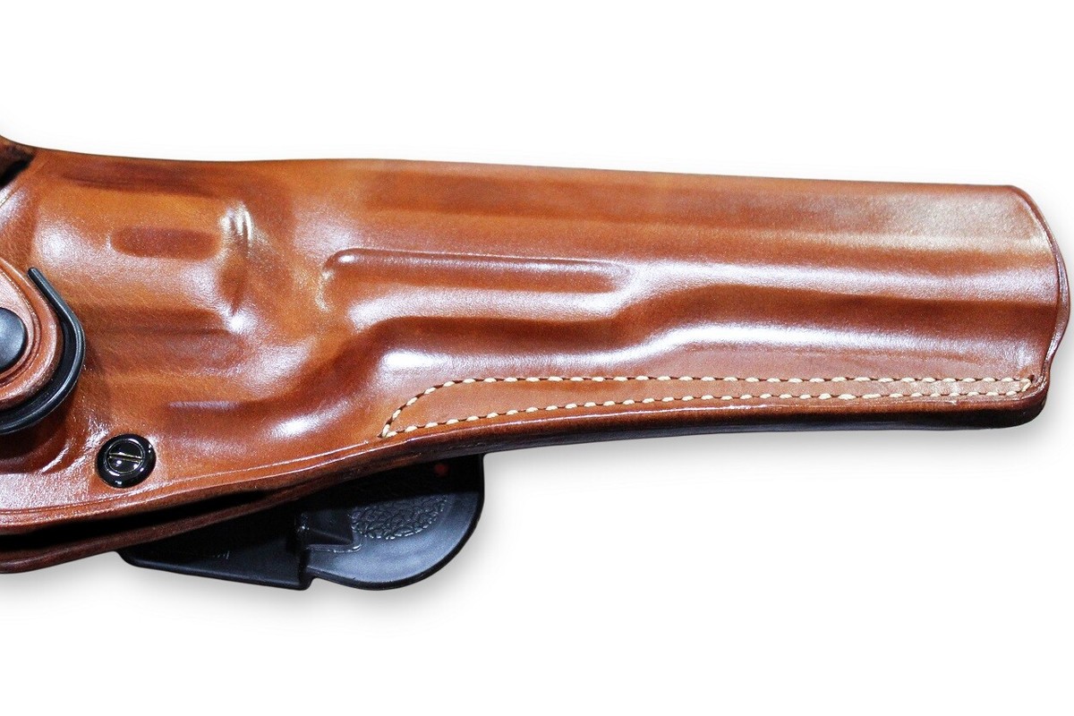 Leather Paddle Holster Fits, S&W Mod 3 American 40/44 Cal 8