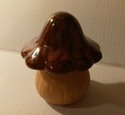 4" Tall Drip Glazed Ceramic Mushroom Figurine - Picture 12 of 12