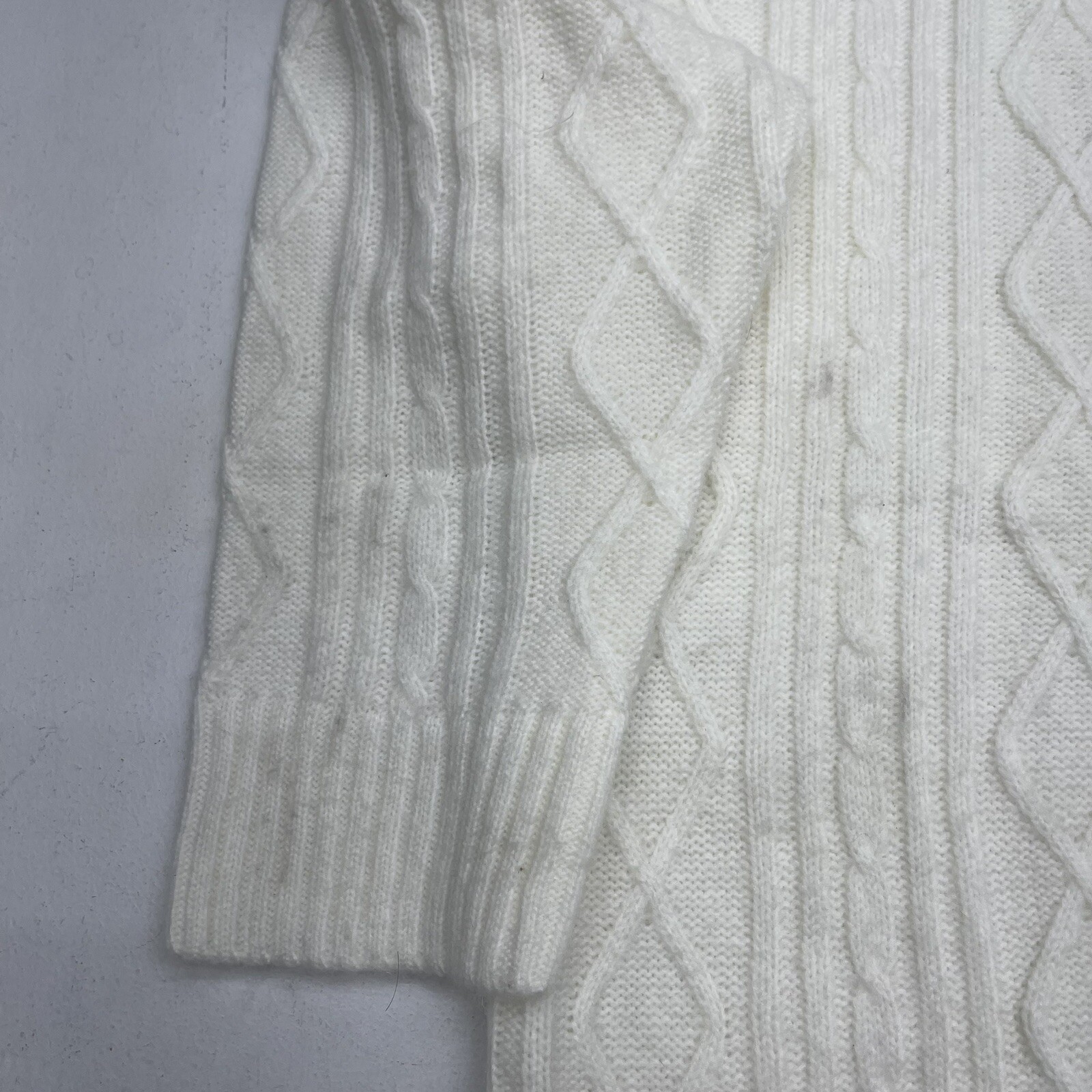 Sanctuary White Cozy Cable Knit Cardigan Women’s XL New Defects