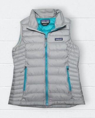 Patagonia Down Sweater Puffer Vest Women's Size Small Gray