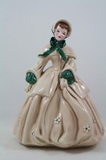 Florence Ceramics Abigail, Beige and Green Figurine