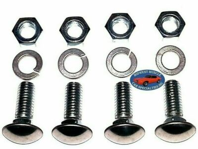 Ford 7/16-14x1-1/4 Stainless Capped Round Head Front Rear Bumper Bolts 4pcs A