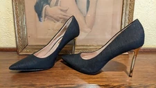 Louise Et Cie LO Seville Fabric Upper Pointed Toe Classic Pumps Black Size 5B