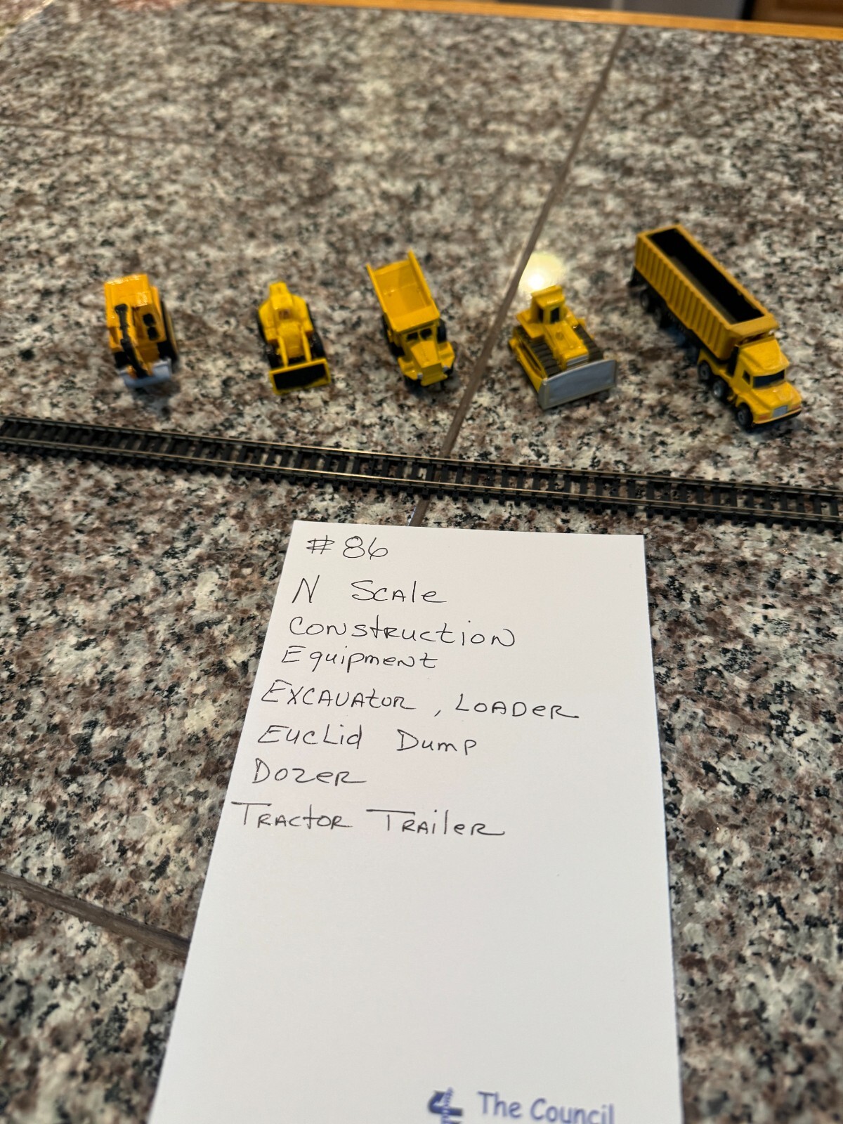 N SCALE CONSTRUCTION EQUIPMENT EXCAVATOR LOADER EUCLID DUMP DOZER TR