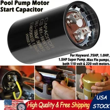 For Hayward Super Pump 0.75HP 1.0HP 1.5HP Pool Pump Start Capacitor 161-193 MFD