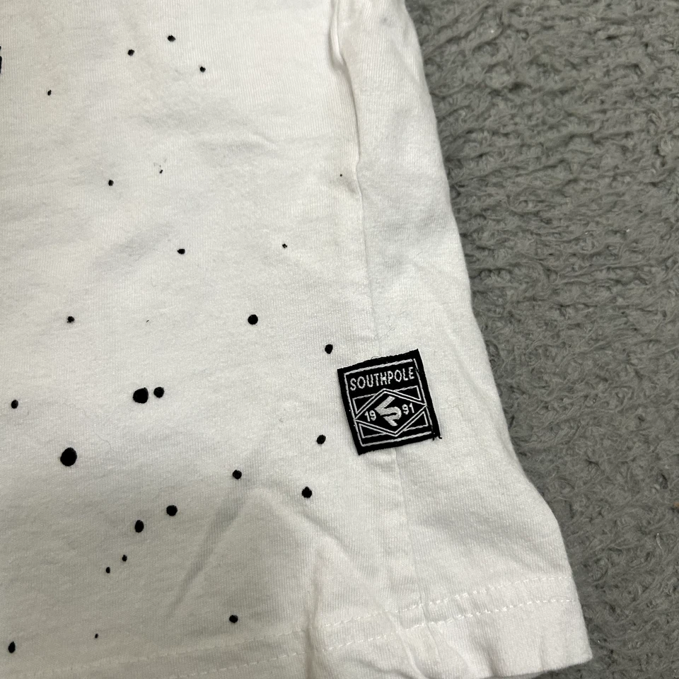 Southpole Shirt Mens 3XB Big White Cut Off Tank Top Graphic Y2K Hip Hop Skater - Image 3 of 4