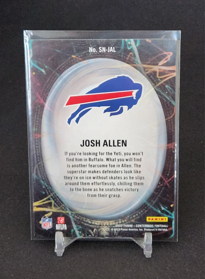 Josh Allen SUPERNATURAL 2022 Panini Contenders Football #SN-JAL NFL Card - Image 2 of 2