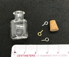Square Mini Potion Glass Bottle w/ Cork Stopper for Jewelry Craft 5pcs 128