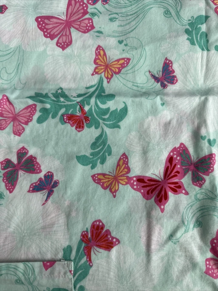 UA Scrubs Scrub Top Size X-Large  Beautiful Butterflies - Image 2 of 3