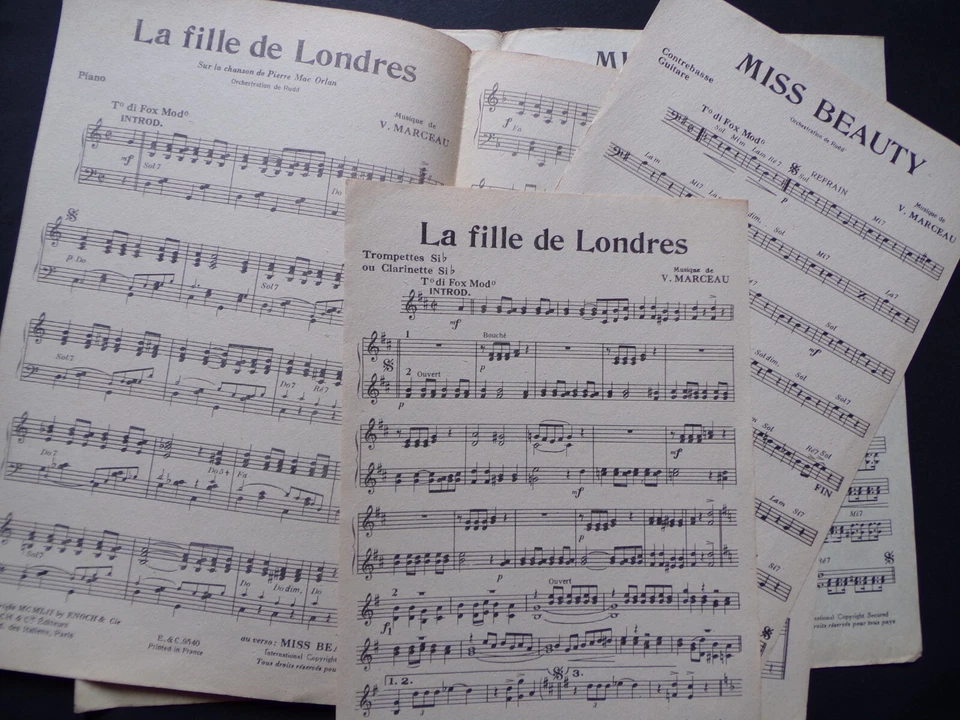 partition LA FILLE DE LONDRES - MISS BEAUTY - V. Marceau - orchestre - Photo 3/3