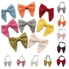 Men Solid Oversize Big Pre-tied Bow Tie Wedding Party Tuxedo Business Bow Tie