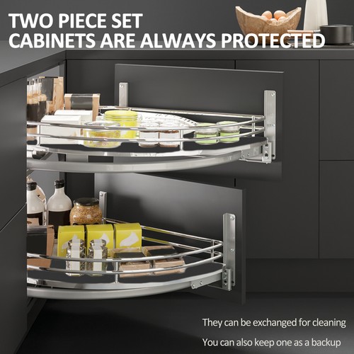 2 Pcs Shelf Liners for Cabinets 26 Inches Circle Kitchen Shelf Liner Non⇒ - Picture 4 of 22