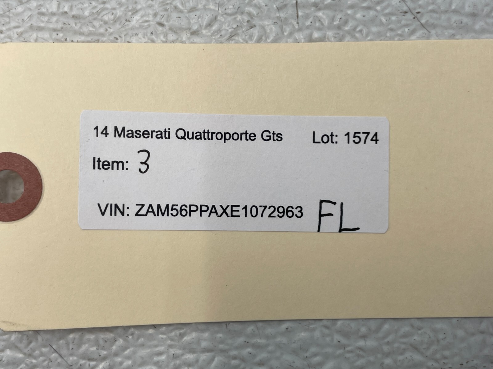 14-17 Maserati Quattroporte GTS Front Left Exterior Door Shell Black 1574 OEM