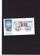 UNO Wien Block 3 FDC "40 Jahre WFUNA" aus ABO-Lieferung, TOP !               ACC