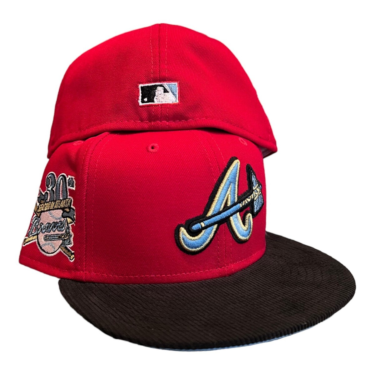 New Era Atlanta Braves 59FIFTY Fitted Hat Cap 30th Year Side Patch