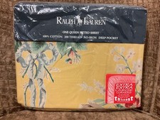 NIP Ralph Lauren Evelyn Yellow Queen Extra Deep Fitted Sheet