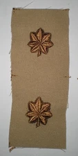 US ARMY DESERT EMBROIDERED MAJOR RANK COLLAR INSIGNIA -1 PAIR