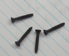 Small Blued Wood Screws - Grip Cap and Buttplate set of 4     (#Z-539)