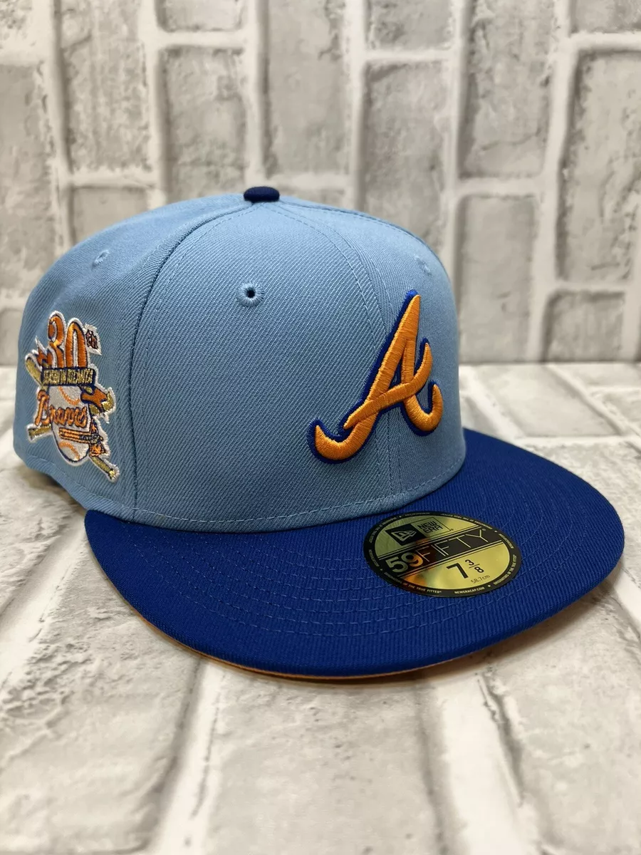 atlanta braves sky blue fitted hat