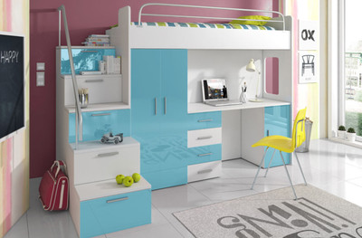 kids bed with wardrobe