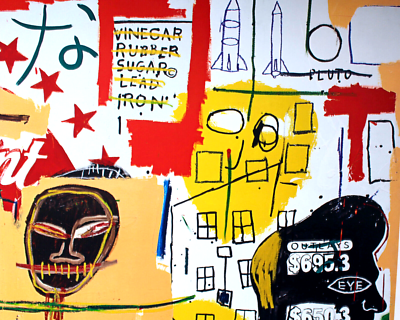 ORIGINAL 2023 JEAN-MICHEL BASQUIAT ANDY WARHOL EXHIBITION POSTER