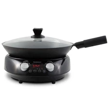 Mosaic Induction Wok, Precise Temp Controls from 100°F to 575°F in 5°F, Wok H...