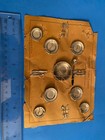 RARE ANTIQUE/Vintage Shackman's German Doll House metal serving Set on orig card — photo 2