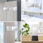 Rechargeable 3 Way Mirror for Self Hair Cutting with 8 Light Strips & Telescopin