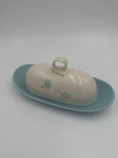 Vintage RARE Vernonware Metlox Heavenly Days Cvd Butter Dish Mid Century Mod MCM
