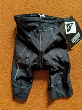 New LOUIS GARNEAU Men's Medium Fit Sensor Cycling Shorts Chamois Pad NWT Black 