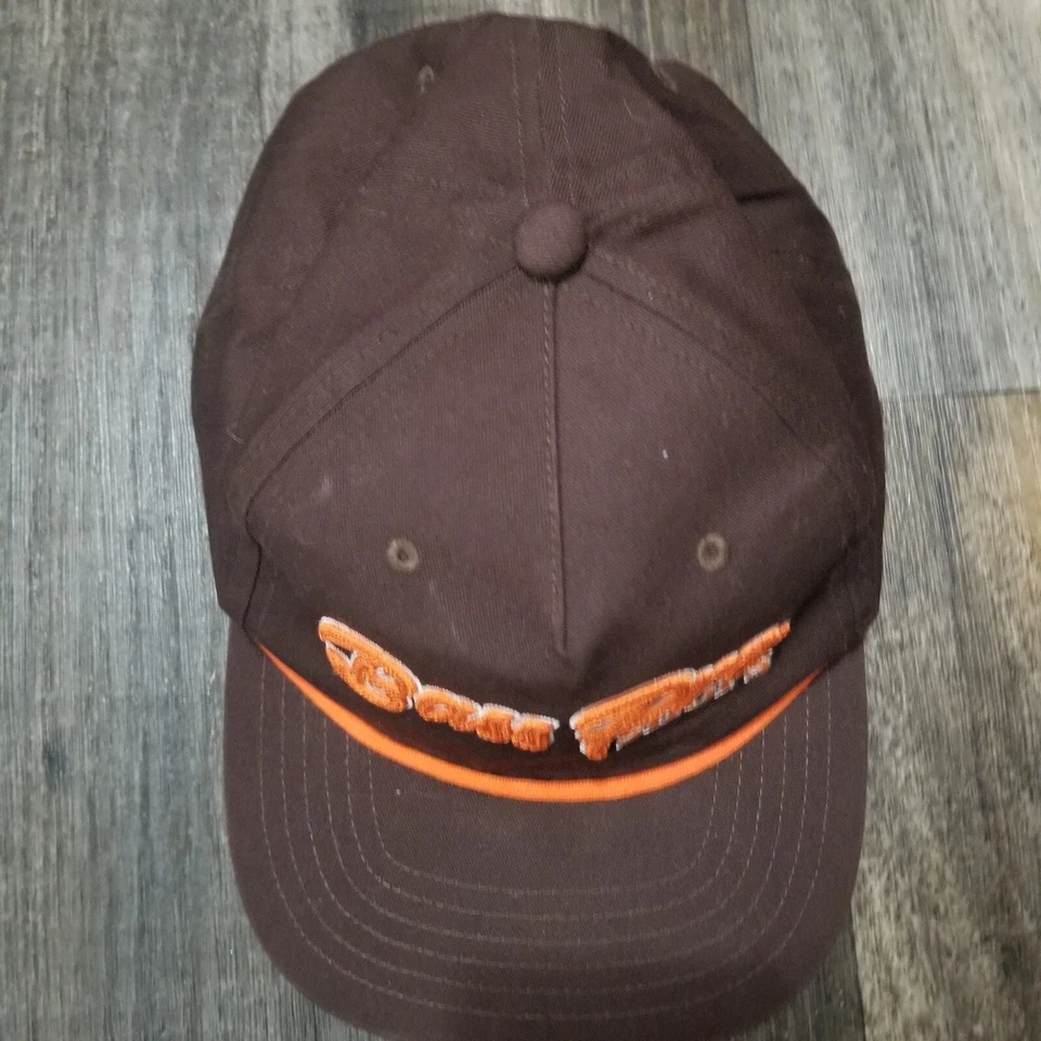 Gorra Bass Pro Shops marrón/naranja con correa trasera para adultos Netplus Foto 4 de 4