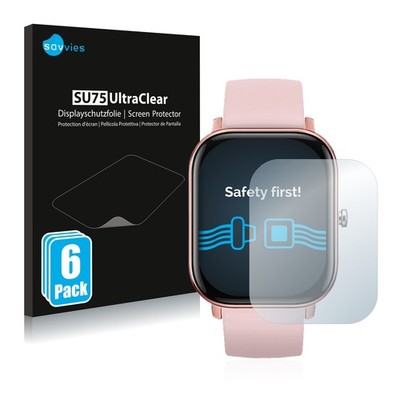 6x Schutzfolie für DCU Tecnologic Smartwatch Curved Glass Displayschutz