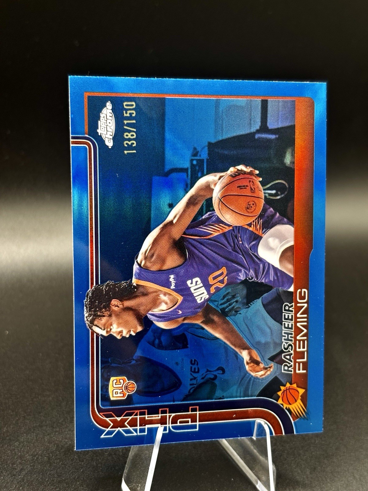 2025-26 Topps Chrome - Rasheer Fleming #281 Blue Refractor /150 (RC)