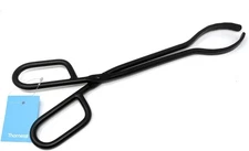 Black Heavy Duty Cast Iron Fire Place Log Tongs For Indoor Fire/fire Pits Access