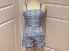 Vintage 1960's Floral Playsuit/Jumpsuit/Swimsuit  XS/XXS