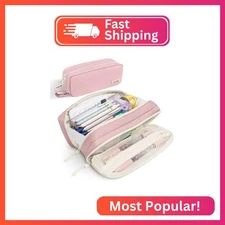 SUNEE Pencil Case, Large Capacity Pencil Pouch, Aesthetic Pen Bag Office Station