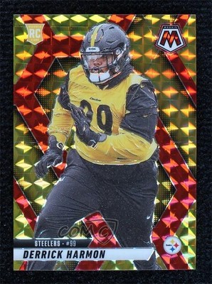 2025 Mosaic Choice Fusion Red & Yellow Prizm 44/89 Derrick Harmon Rookie RC 3s8