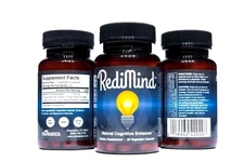 RediMind Natural Cognitive Enhancer 30 Caps Focus Memory Brain Health (3 Packs)