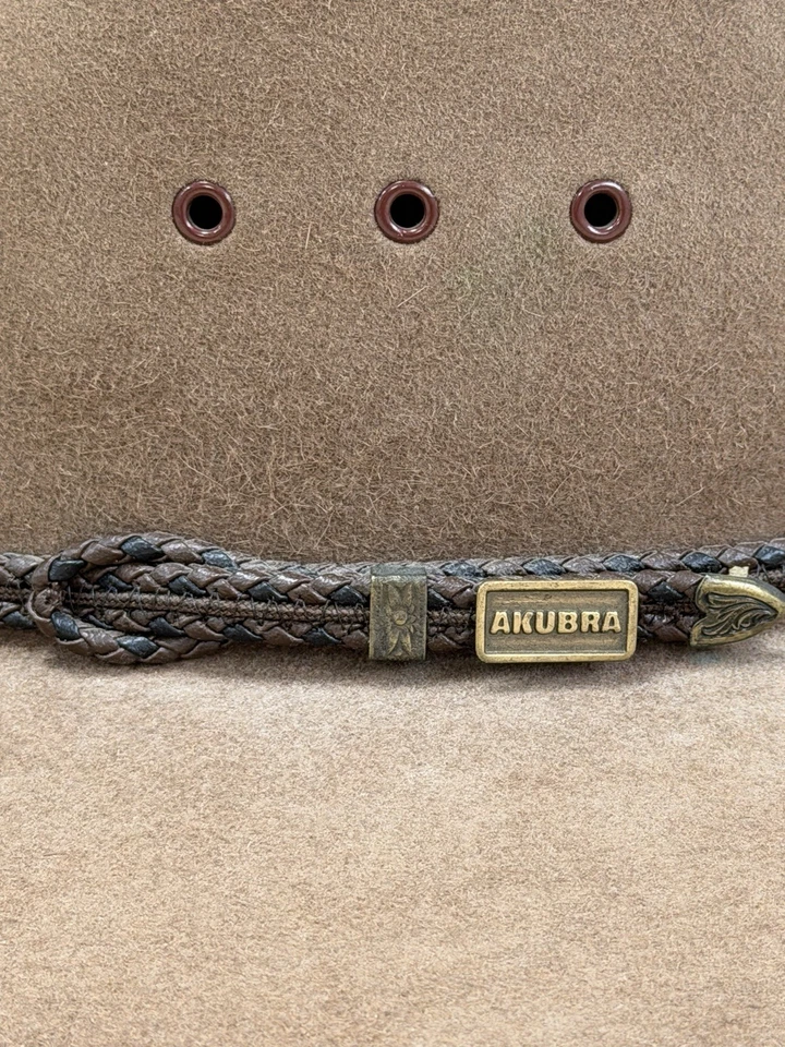 Akubra Cattleman Pure Fur Felt Hat – Size 59 – Brown – Made in Australia - Mint - Image 4 of 4