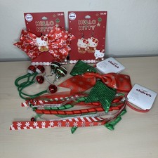CLAIRE  S Hello Kitty Christmas LOT Earrings Hair Bows Girl Accessories Holiday