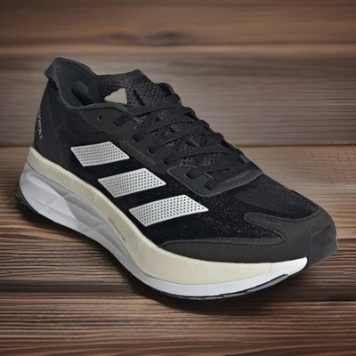 Size 12 - Adidas Adizero Boston 11 Wide Black White Carbon for