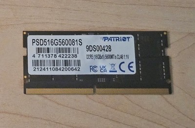 Patriot Signature Line 16GB DDR5-SODIMM 5600mhz RAM