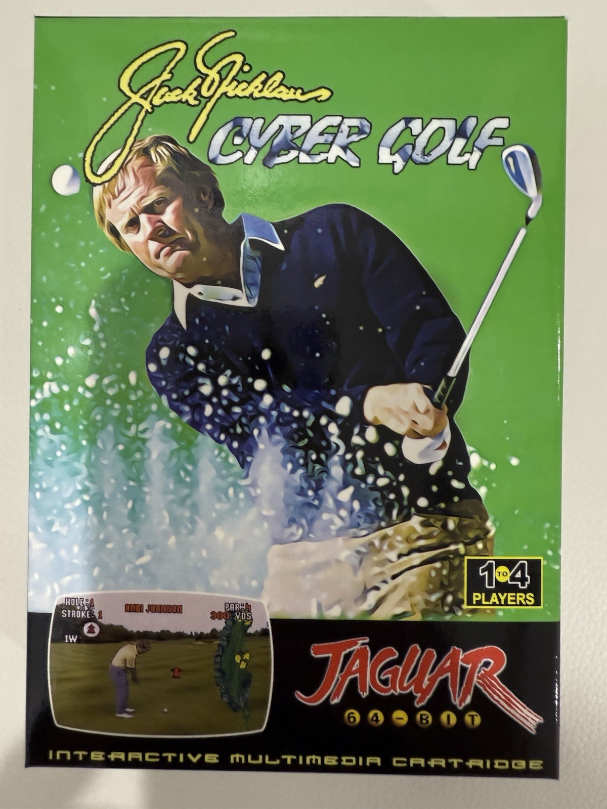 Atari Jaguar Jack Nicholas Cyber Golf Cartridge CIB Prototype