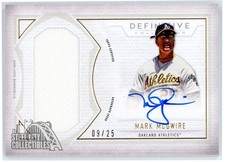 Mark McGwire 2019 Topps Definitive Collection Patch Auto Card #DARC-MM 09/25