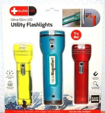 ULTRA SLIM - FLAT LED UTILITY FLASHLIGHTS /MAGNIFIER/ MAGNET BACKING/ NEW SEALED